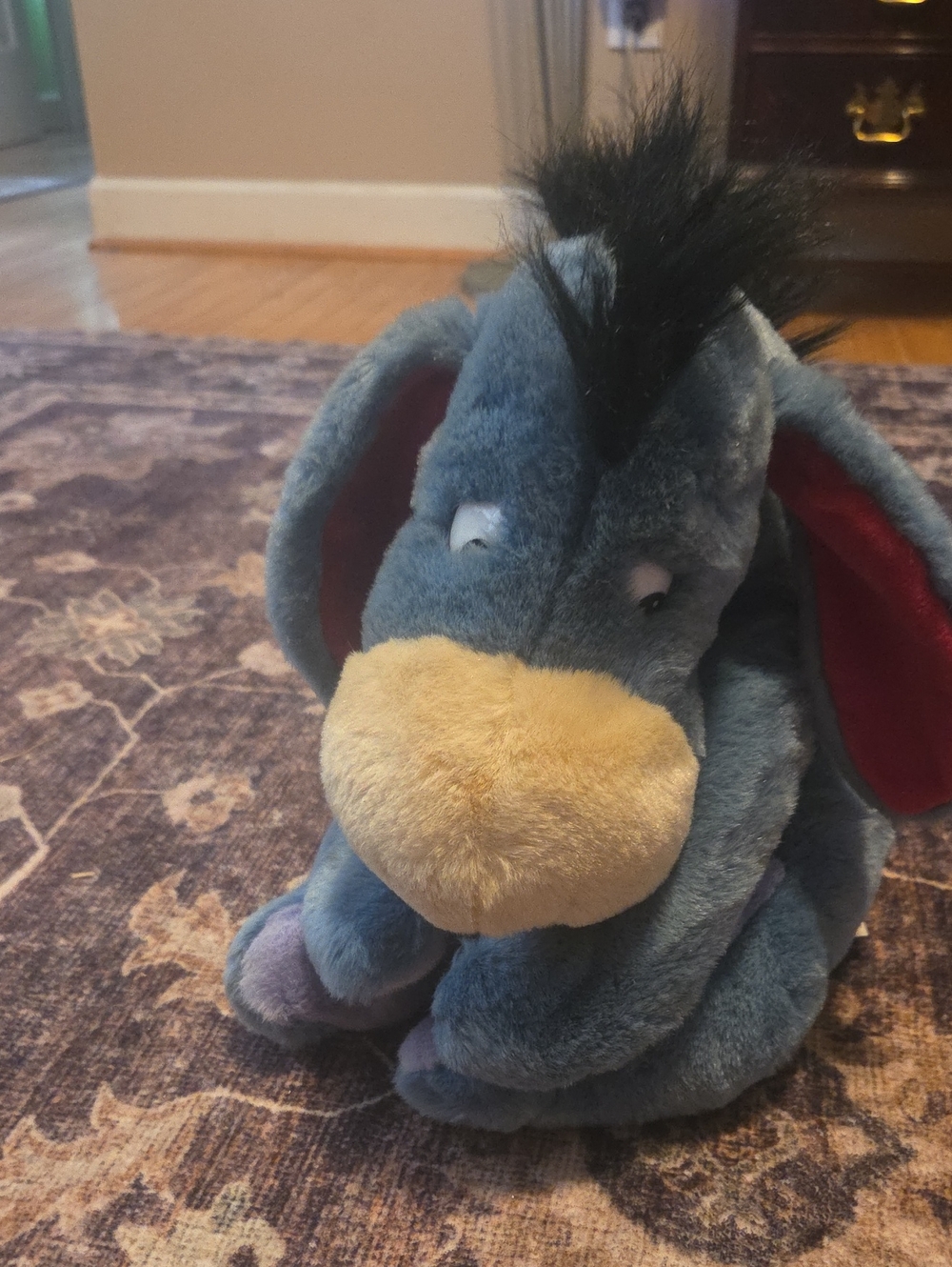Blue Plush Donkey Stuffed Animal - Soft Cuddly Toy